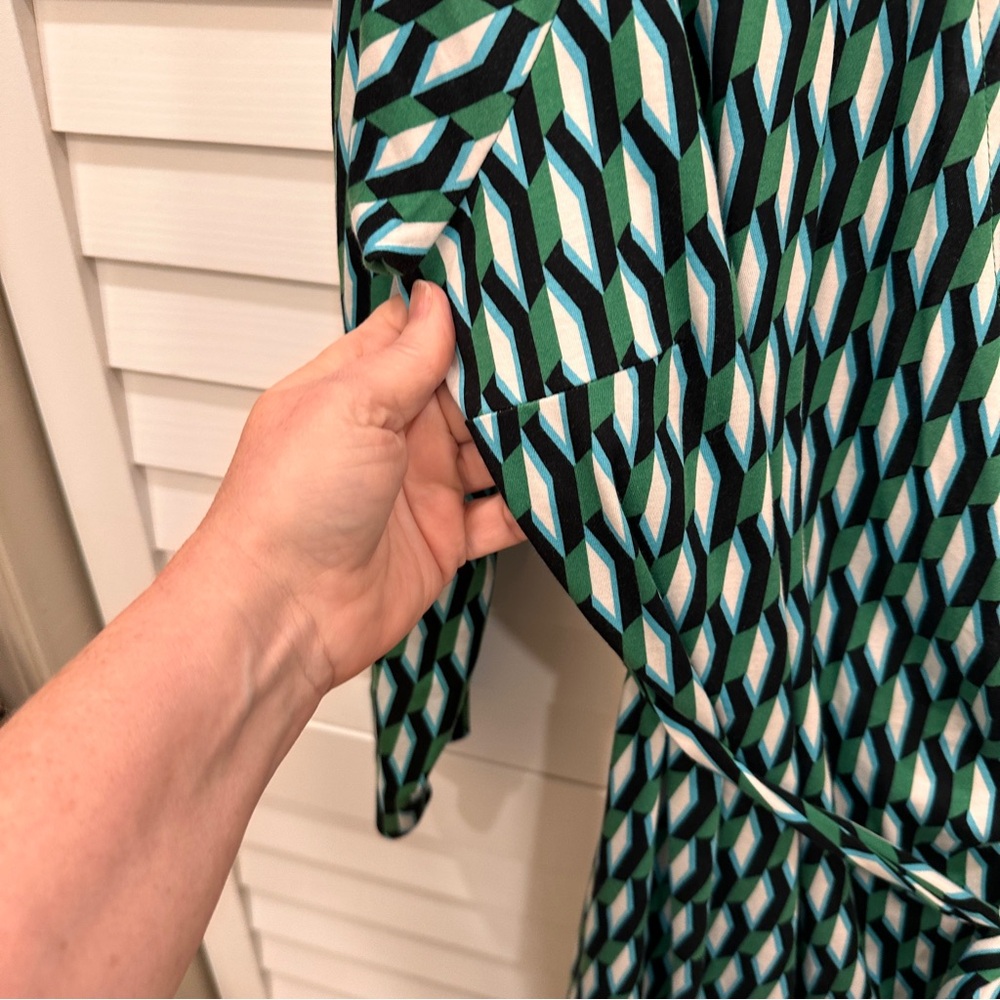 Diane Von Furstenberg for Target DVF x Target wrap dress 3X green - Picture 6 of 11